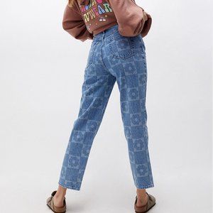 PacSun  Flower Med WashHigh Waisted Jeans- 70's